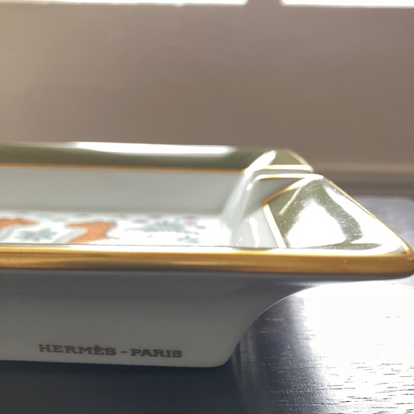 VINTAGE HERMÈS PARIS LÉOPARDS Ashtray/Change tray - Picture 7 of 14